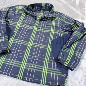 Zero Restriction Tour Series Mens Large Golf Windbreaker Pullover Plaid READ!